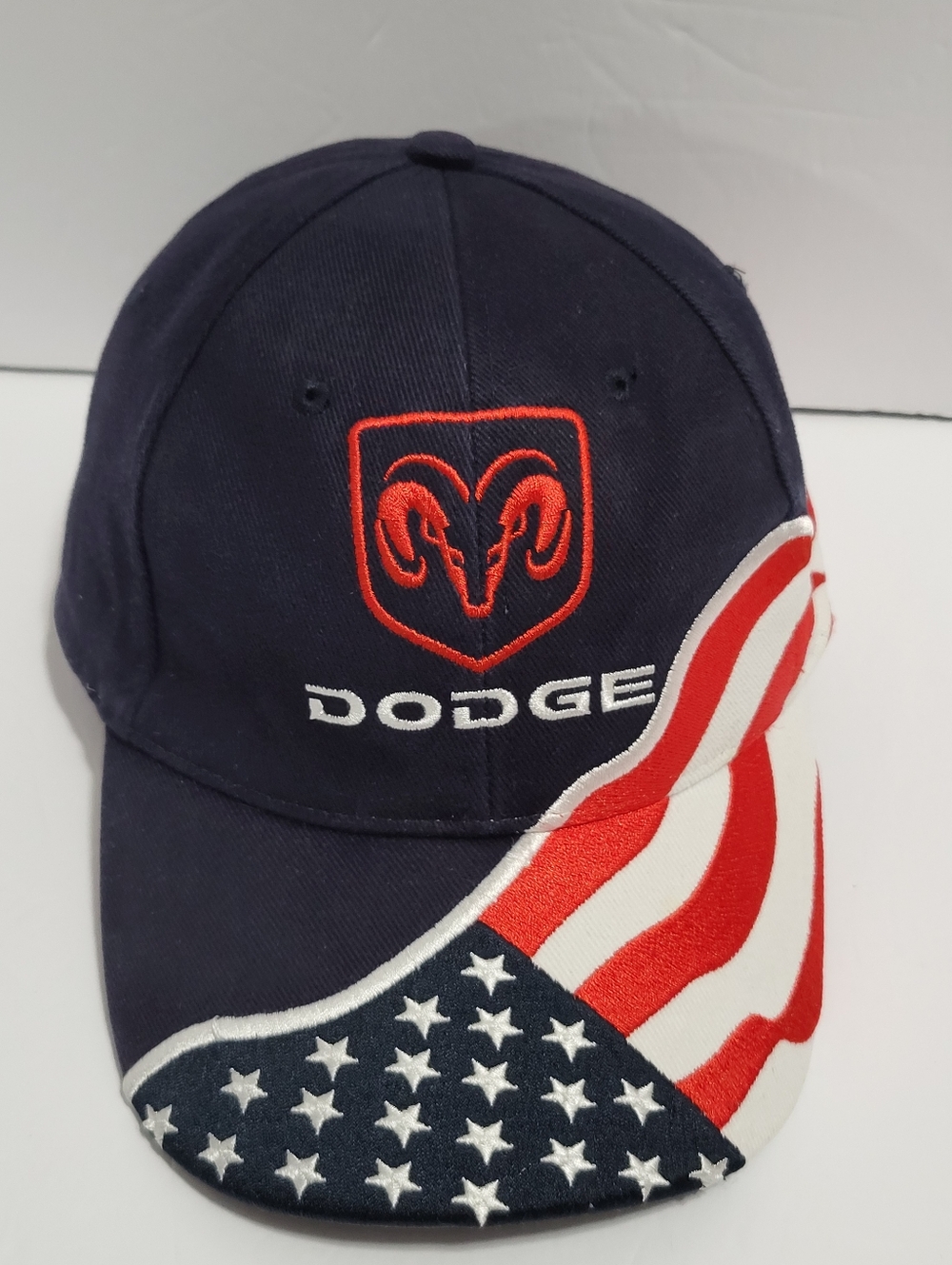 Dodge Men’s Navy American Flag Embroidered Baseball Cap